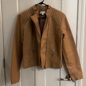 New York & Company, Tan Leather Jacket